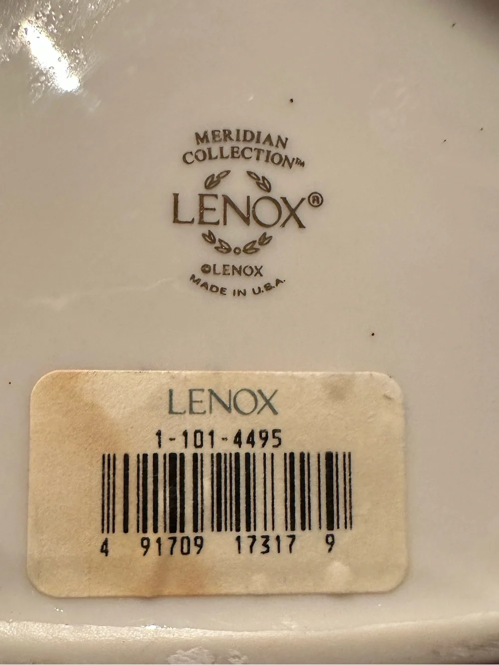 Lenox Ceramic Fluted Vase with Gold Rim